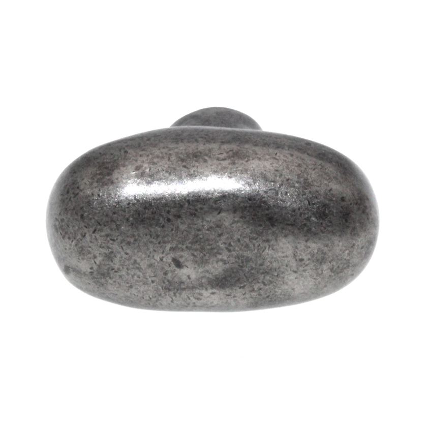 Atlas Homewares 1 11/16" Distressed Oval Cabinet Stone Knob Pewter 332-P