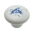 Amerock Allison 69120 Blue Flower White Ceramic 1 1/4" Cabinet Knob Pull