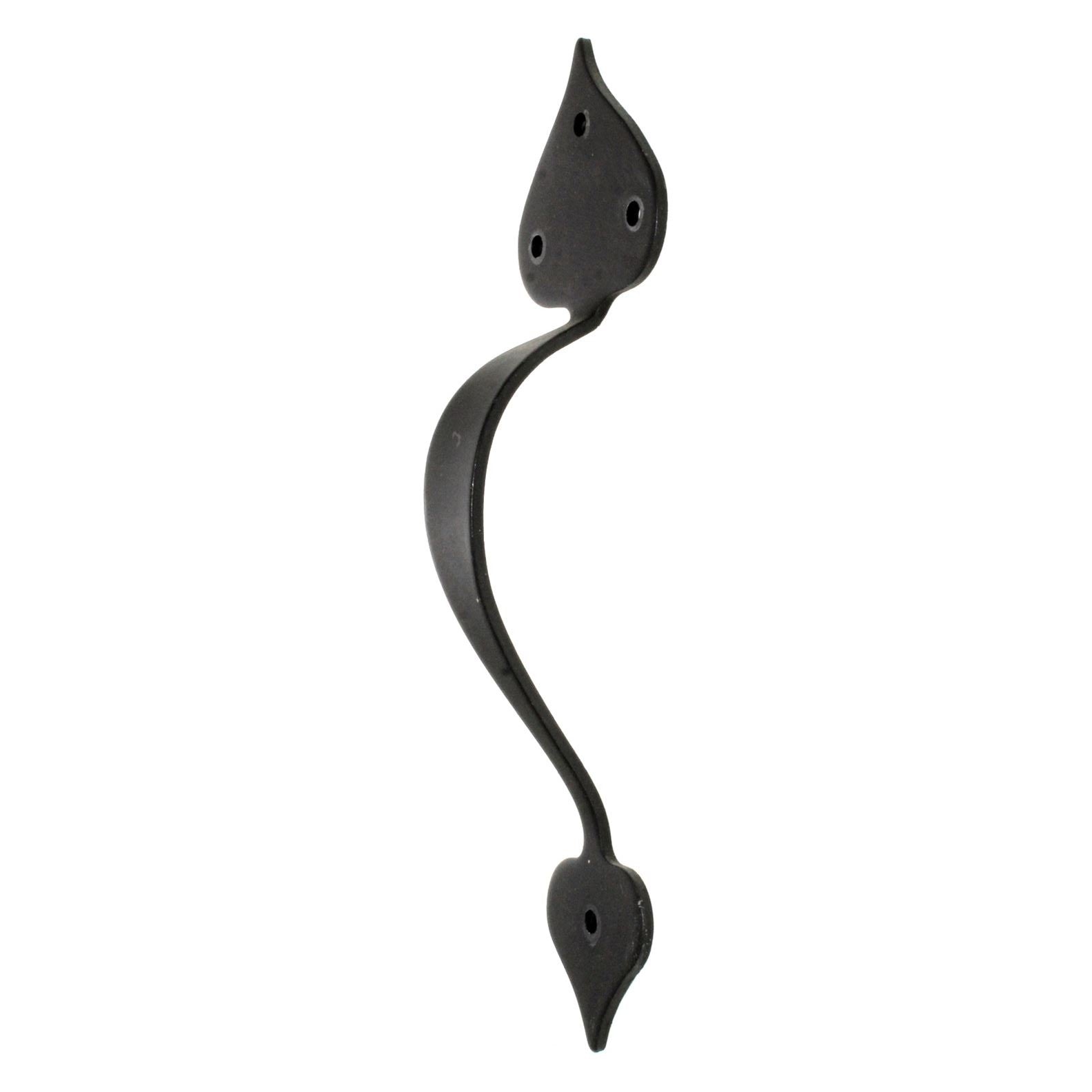 Acorn Mfg Forged Iron Heart Door Pull Light Weight 6 11/16" Ctr. Black APEBP