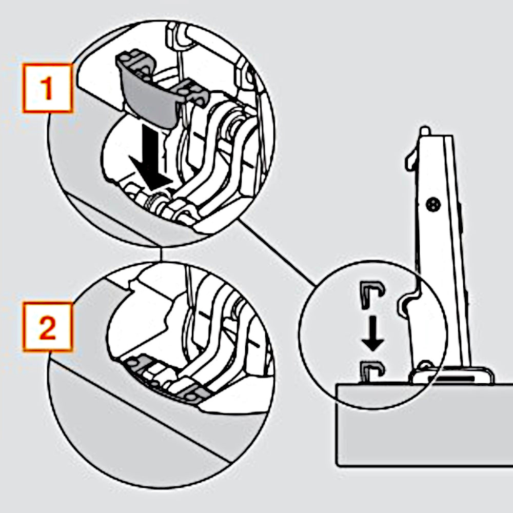 Blum 86 Degree Angle Restriction Clip for Clip Top Hinges 70T3553