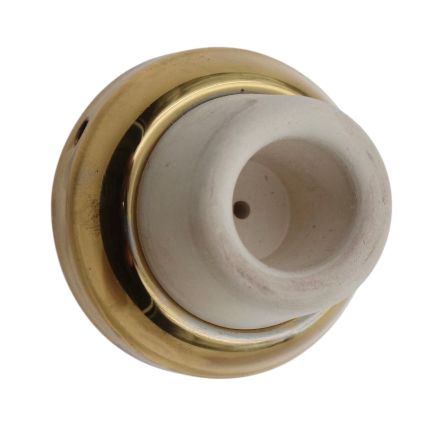 Warwick Small Wall Bumper Concave Doorstop, Polished Brass 1 7/8" Base, BH2005PB