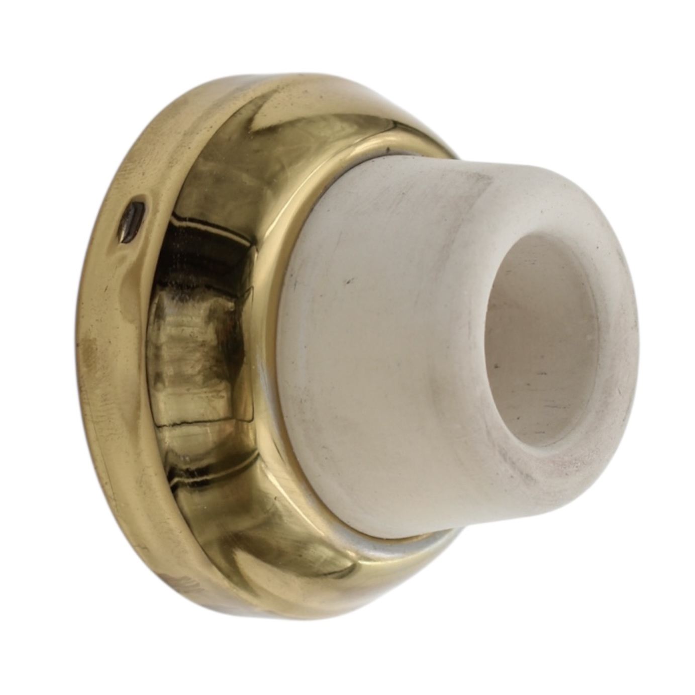 Warwick Small Wall Bumper Concave Doorstop, Polished Brass 1 7/8" Base, BH2005PB