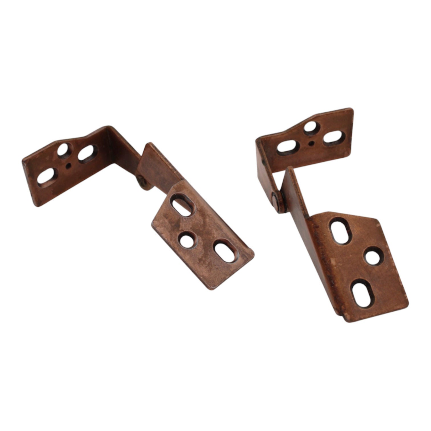 Set of Amerock Satin Copper Concealed Overlay Pin Knife-Pivot Hinges BP1242-41