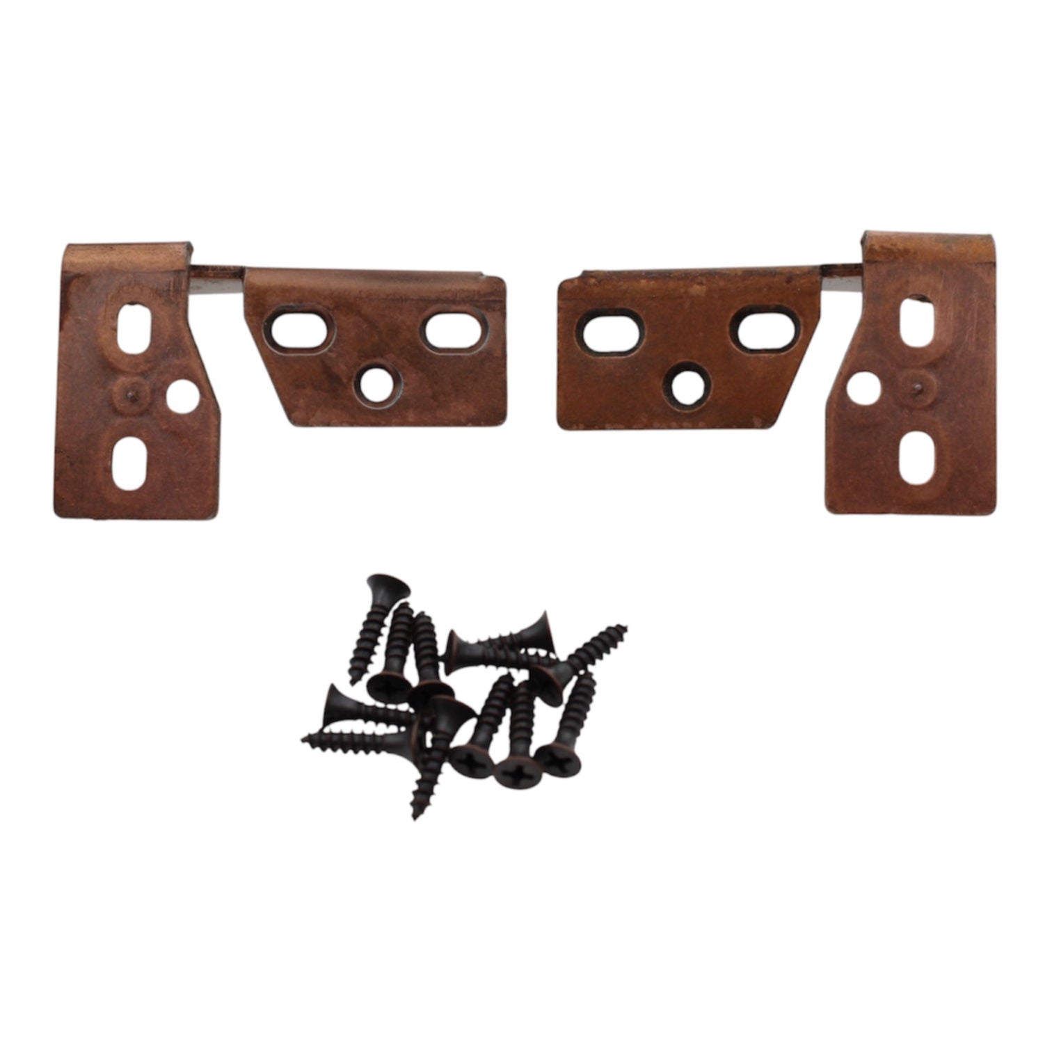 Set of Amerock Satin Copper Concealed Overlay Pin Knife-Pivot Hinges BP1242-41
