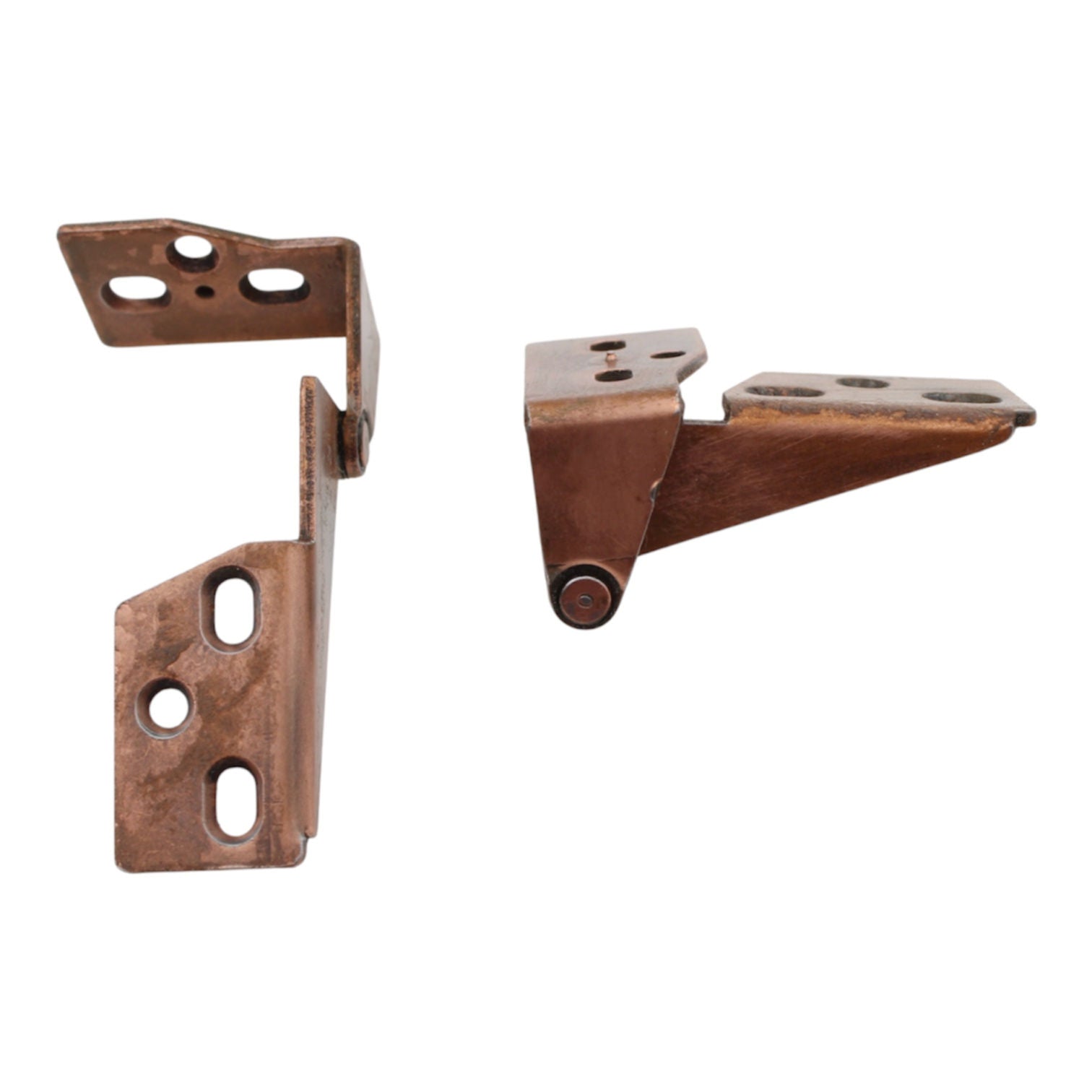 Set of Amerock Satin Copper Concealed Overlay Pin Knife-Pivot Hinges BP1242-41