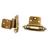 Pair of Amerock BP1456-3 Solid Brass 3/8" Inset Face Mount Self-Closing Cabinet Hinges
