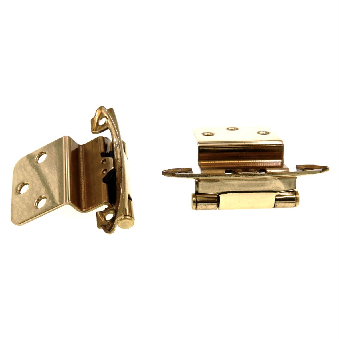 Pair of Amerock BP1456-3 Solid Brass 3/8" Inset Face Mount Self-Closing Cabinet Hinges