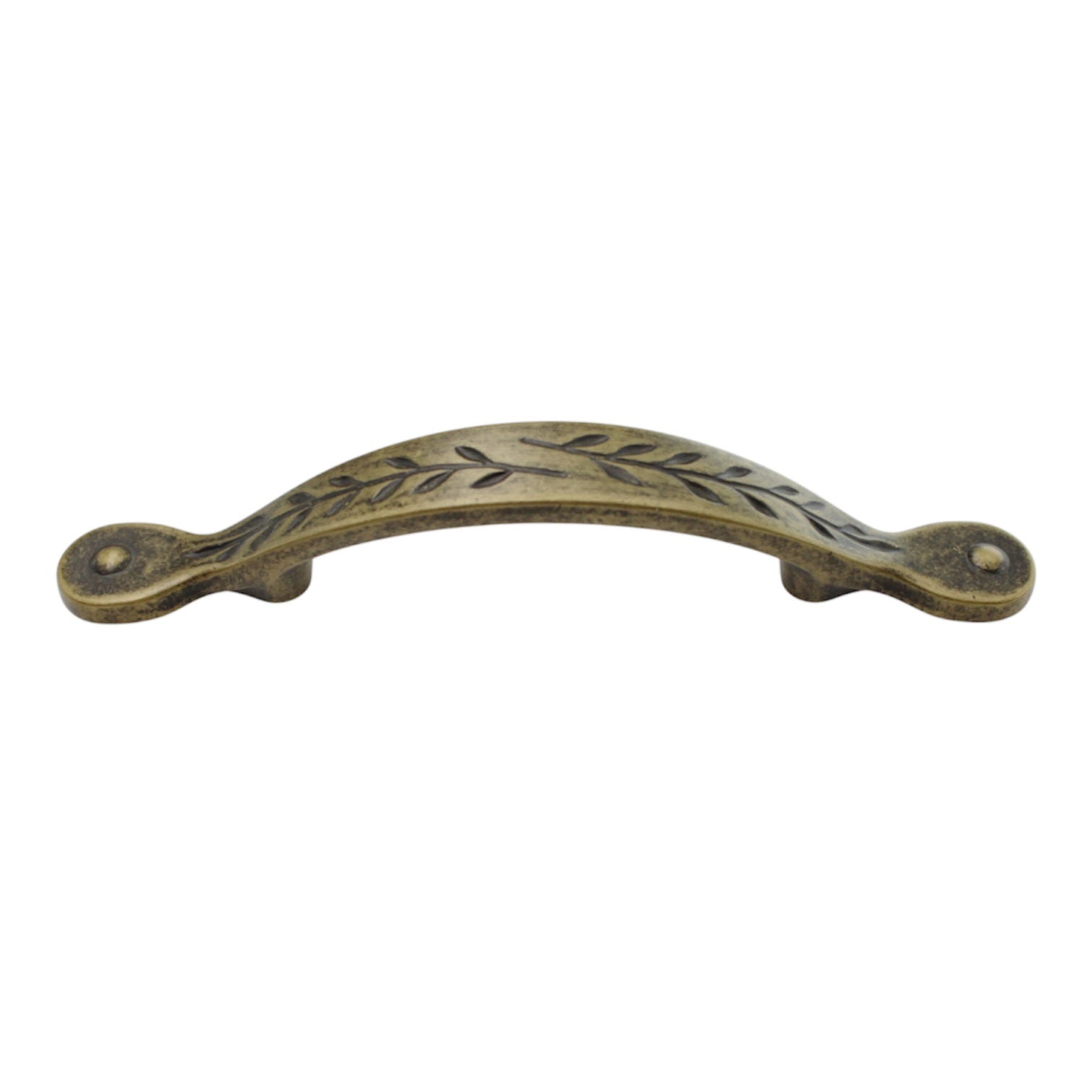 BP1580-R2 Weathered Brass 3"cc Leaf Cabinet Handle Pulls Amerock Inspirations