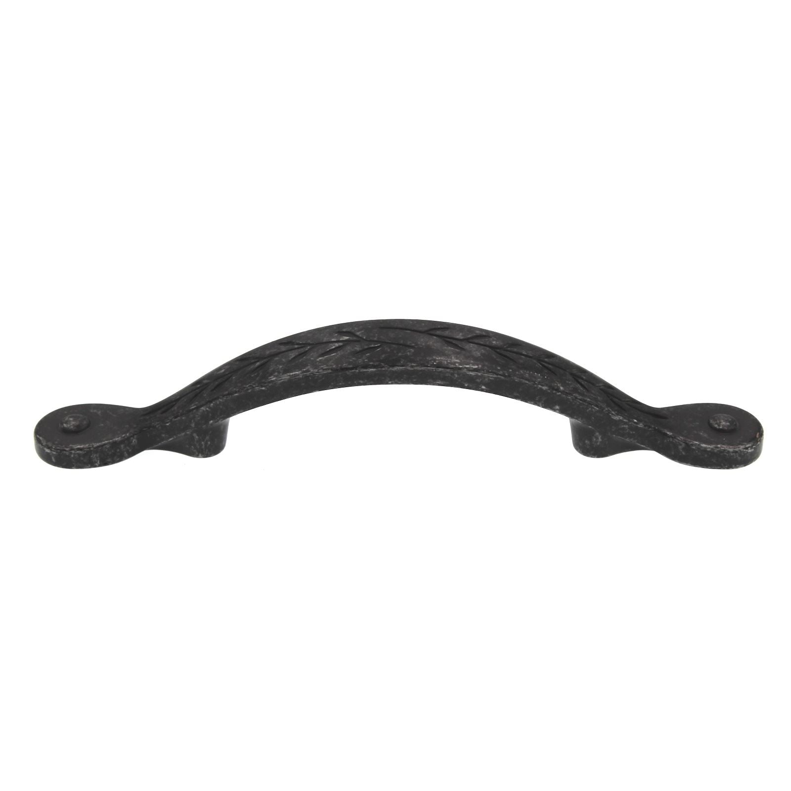BP1580-WID Wrought Iron Dark 3"cc Leaf Cabinet Handle Pulls Amerock Inspirations