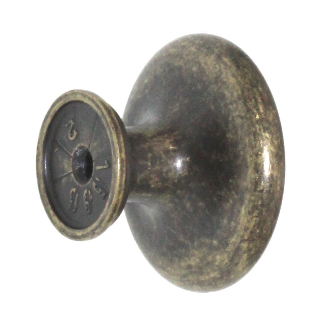 Amerock Inspirations BP1586-R2 Weathered Brass 1 3/8" Ringed Cabinet Knob Pull