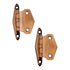 Pair Amerock Merit Machine Copper Flush Surface Cabinet Hinges BP1587-MC