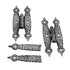 Pair Amerock "HL" Hinges Hammered Spade Tip Colonial Black Flush Door BP1618-CB