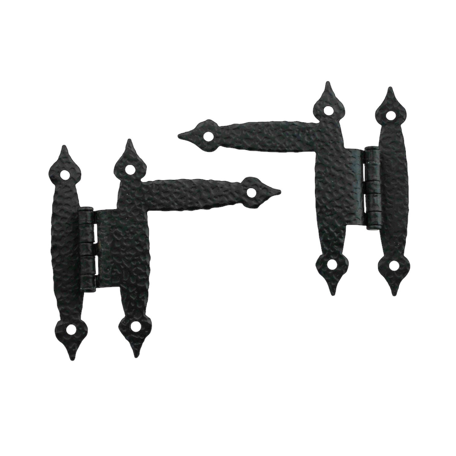 Pair Amerock Hammered, Spade Tip Colonial Black 3/8" Offset "HL" Hinge BP1622-CB