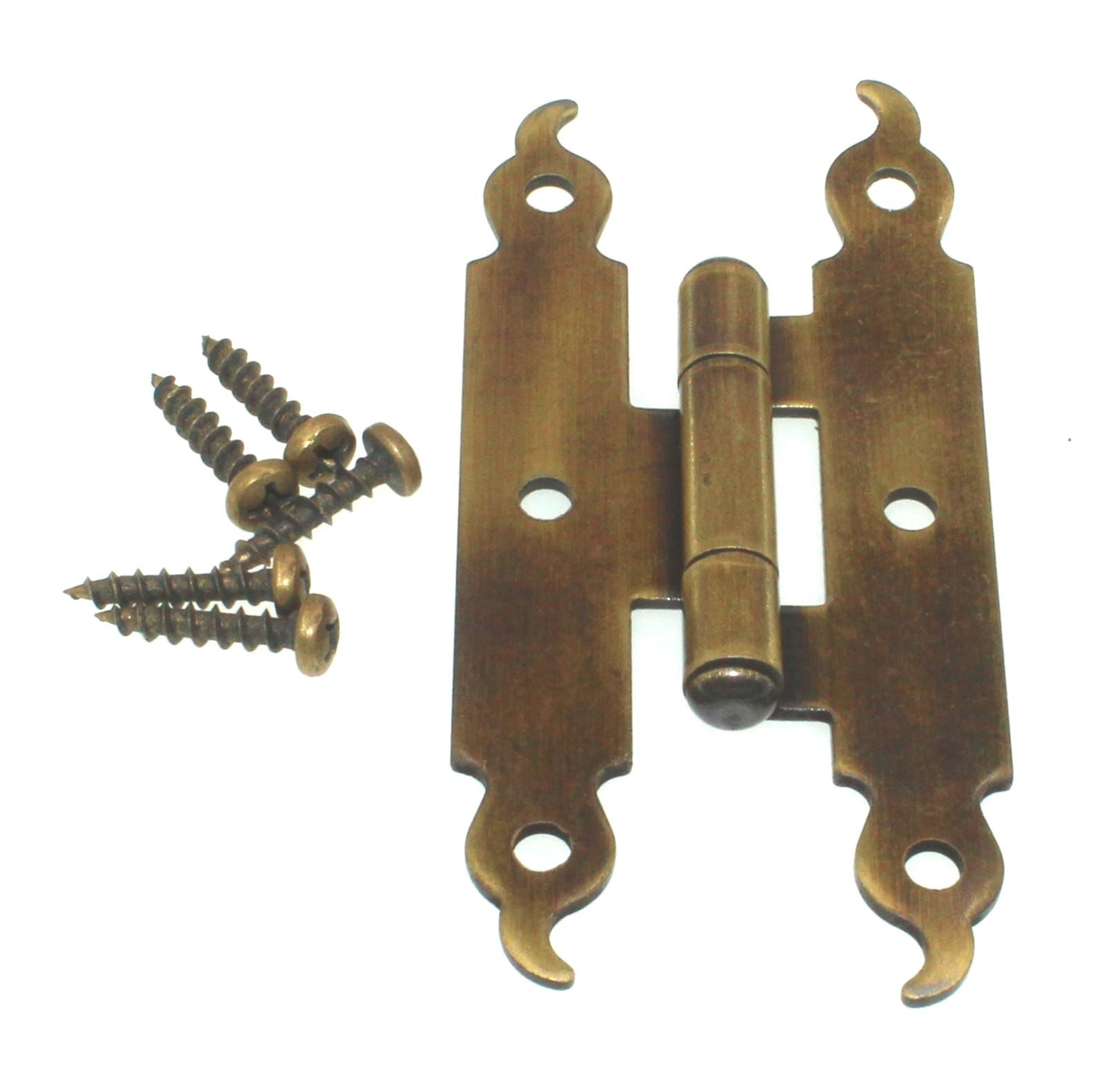 Pair of Amerock Antique English Cabinet "H" Hinges Flush Surface Mount BP1670AE