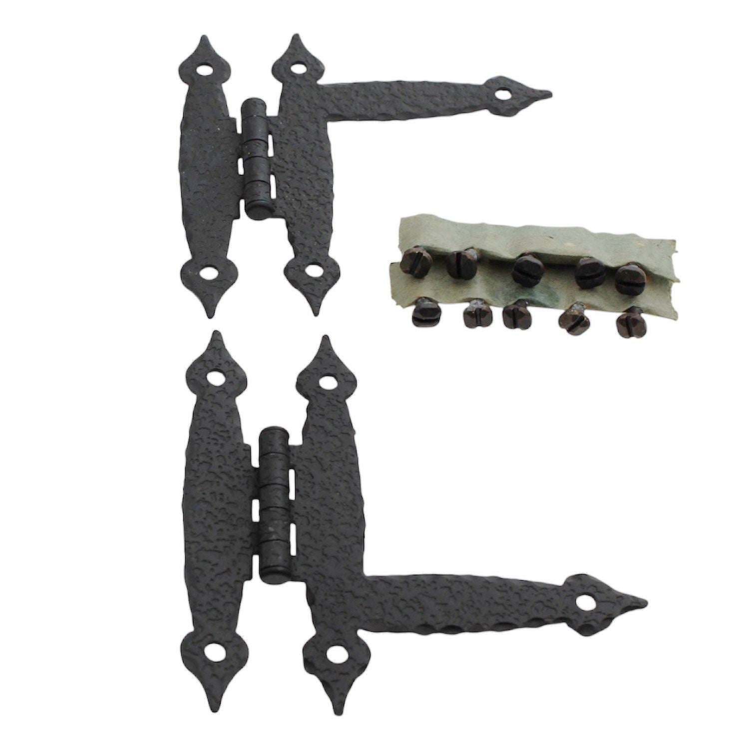 Pair Amerock "HL" Hinges Spade Tip Colonial Black for Flush Doors BP1776-CB