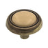 Amerock Allison Light Brass Almond Center 1 1/4" Round Cabinet Knob BP1924-LBA