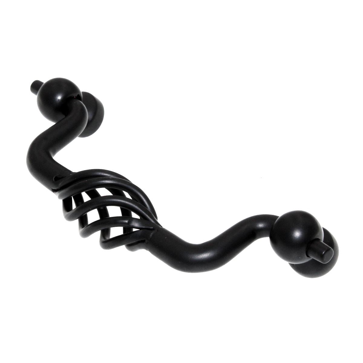 Amerock Village Classics Flat Black 3 3/4 inch (96mm) CTC Drawer Bail Pull BP19323FB