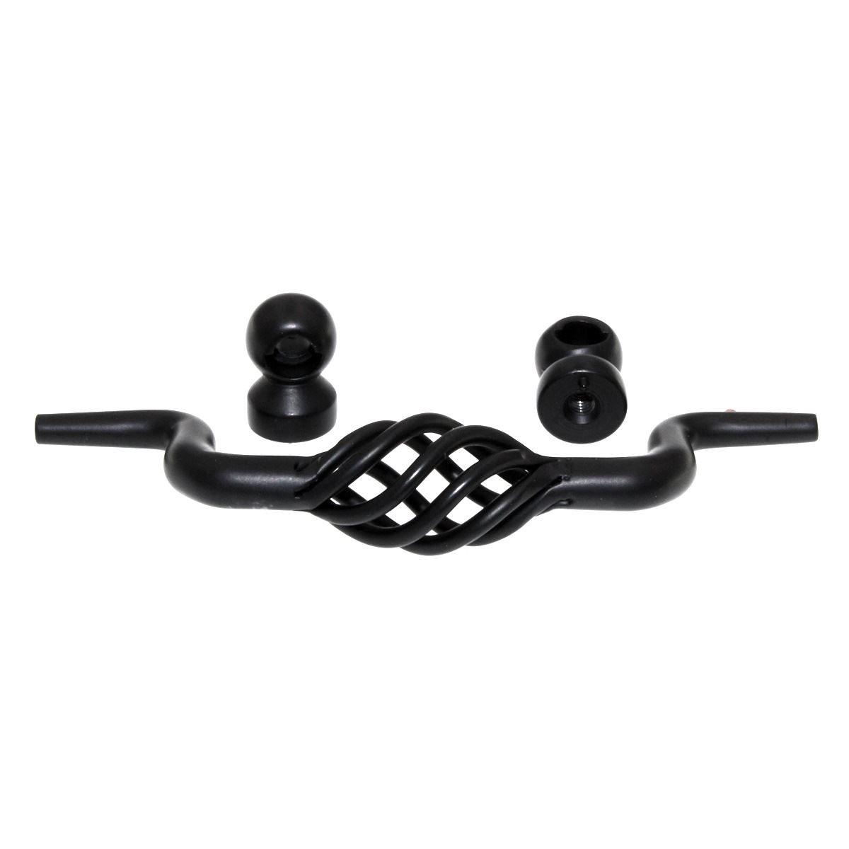 Amerock Village Classics Flat Black 3 3/4 inch (96mm) CTC Drawer Bail Pull BP19323FB