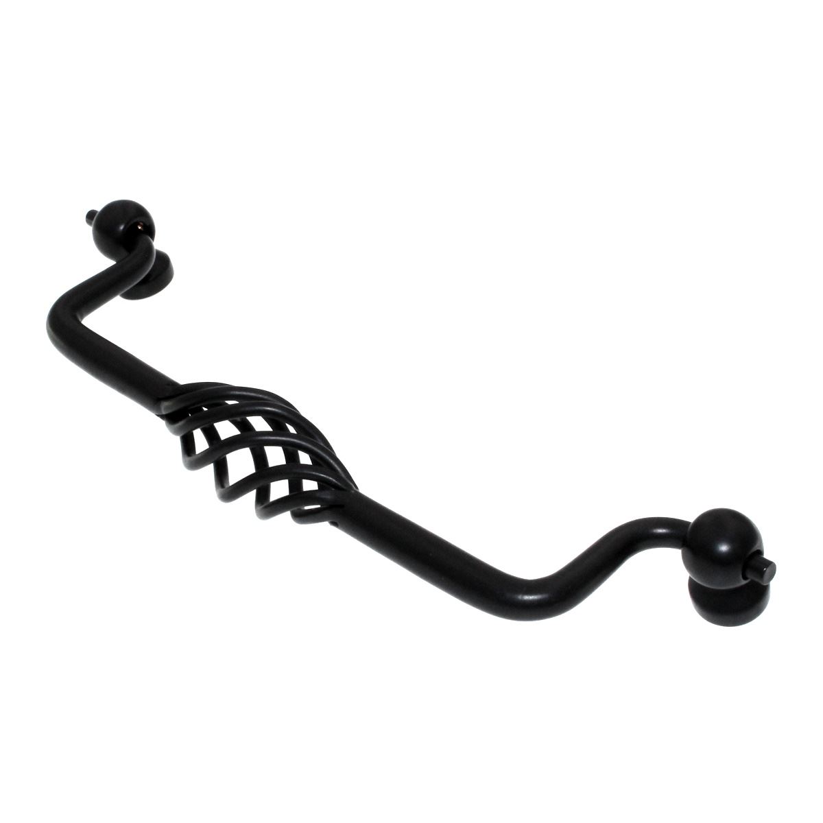Amerock Village Classics Flat Black 6 1/4 inch (160mm) CTC Bail Pull BP19324FB