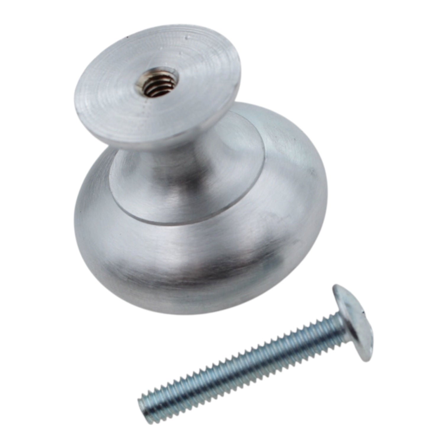 Amerock Brass Classics Brushed Chrome Solid Brass 1 1/4" Cabinet Knob BP1950-26D