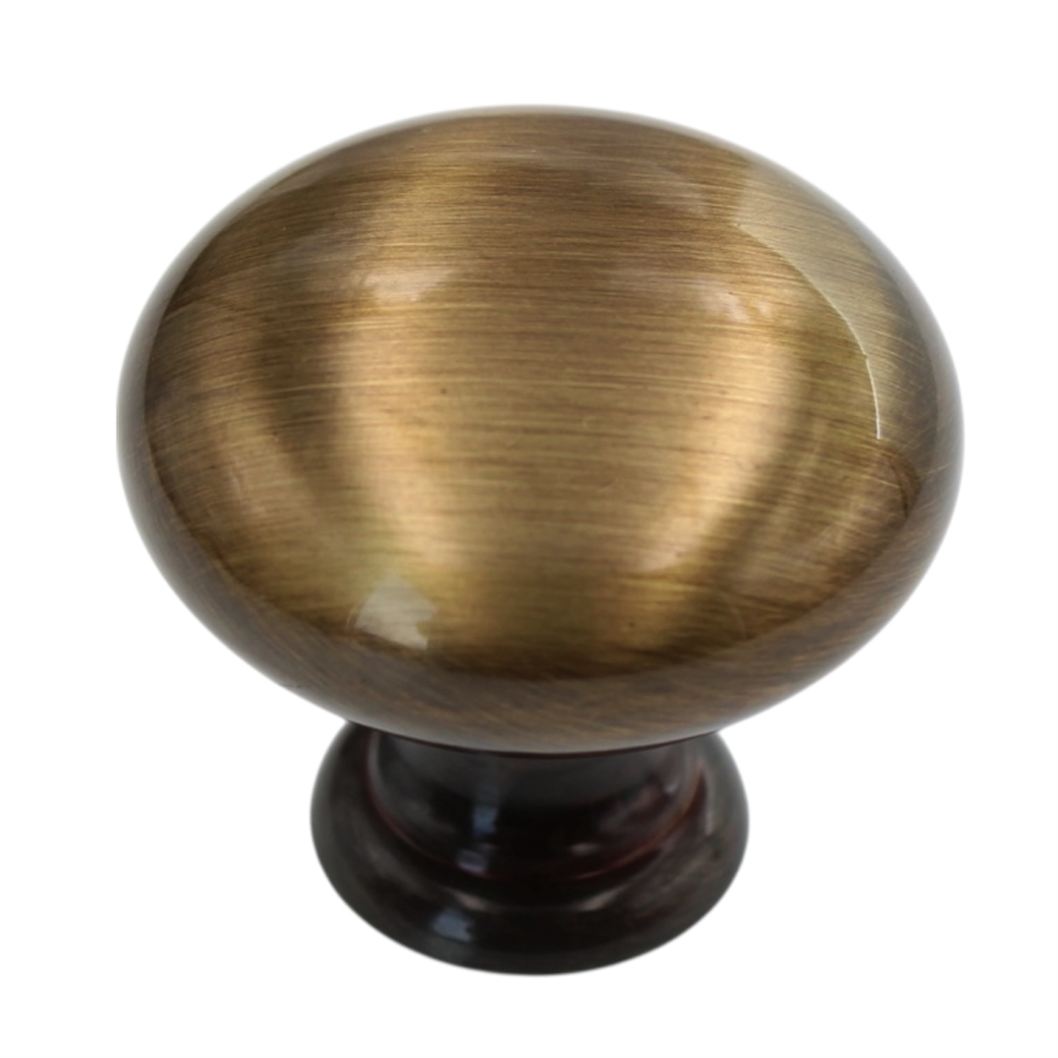 Amerock Solid Brass Antique English 1 1/4" Mushroom Cabinet Knob BP1950H-AE