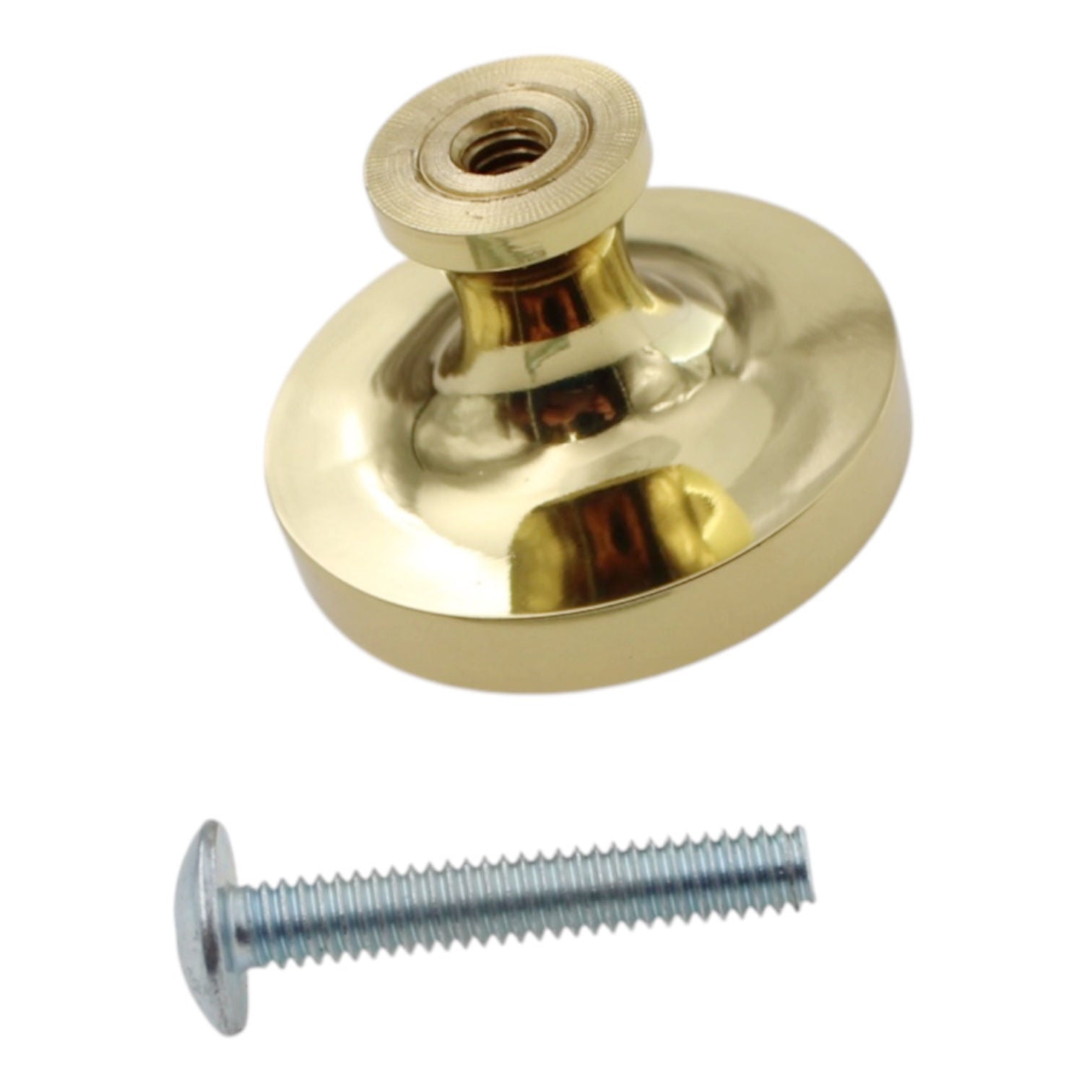 Amerock Allison Solid Brass White Ceramic Center 1 1/4" Cabinet Knob BP1954-BW