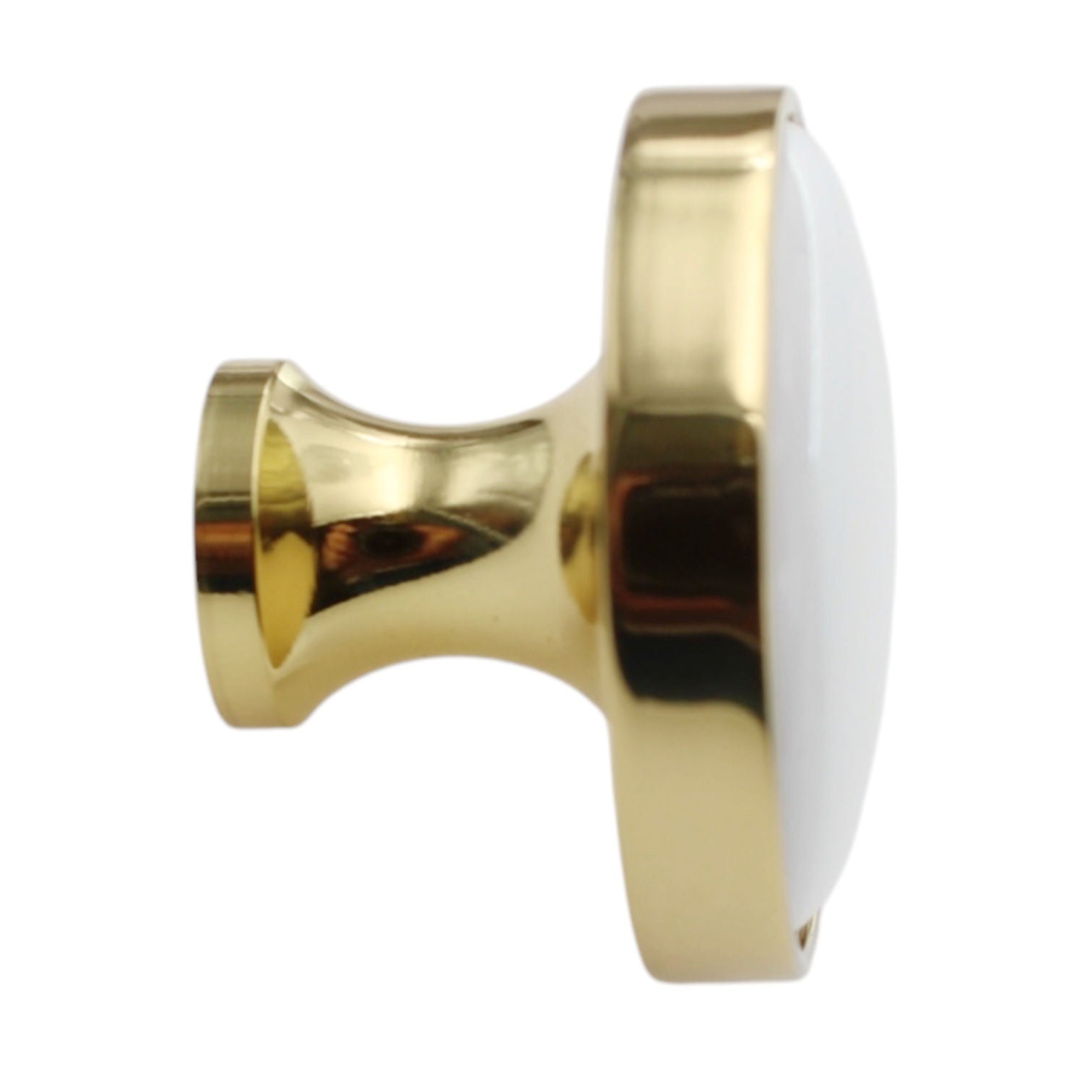 Amerock Allison Solid Brass White Ceramic Center 1 1/4" Cabinet Knob BP1954-BW