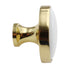 Amerock Allison Solid Brass White Ceramic Center 1 1/4" Cabinet Knob BP1954-BW