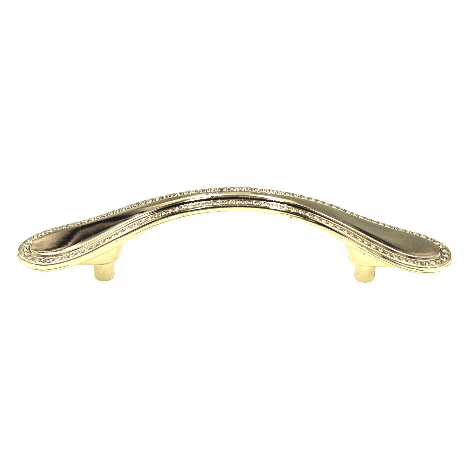 Amerock BP223-3 Polished Brass 3" Ctr Dotted Cabinet Handle Pull