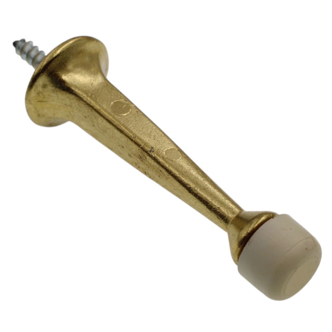 Amerock Heavyweight Baseboard Doorstop Polished Brass With Rubber Tip BP2250-3