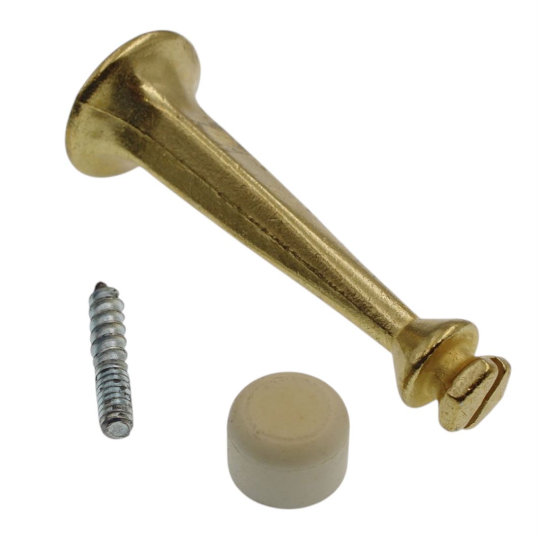 Amerock Heavyweight Baseboard Doorstop Polished Brass With Rubber Tip BP2250-3