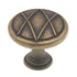 Amerock Lattice Distressed Brass 1 3/8 inch Round Cabinet Knob BP24234DBS
