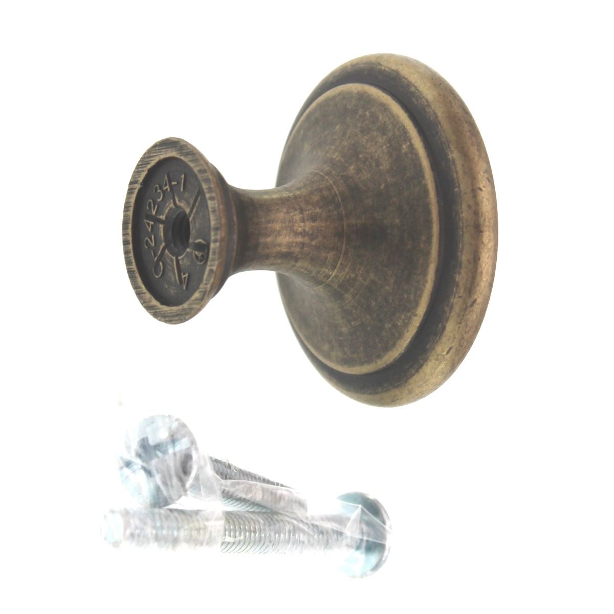 Amerock Lattice Distressed Brass 1 3/8 inch Round Cabinet Knob BP24234DBS