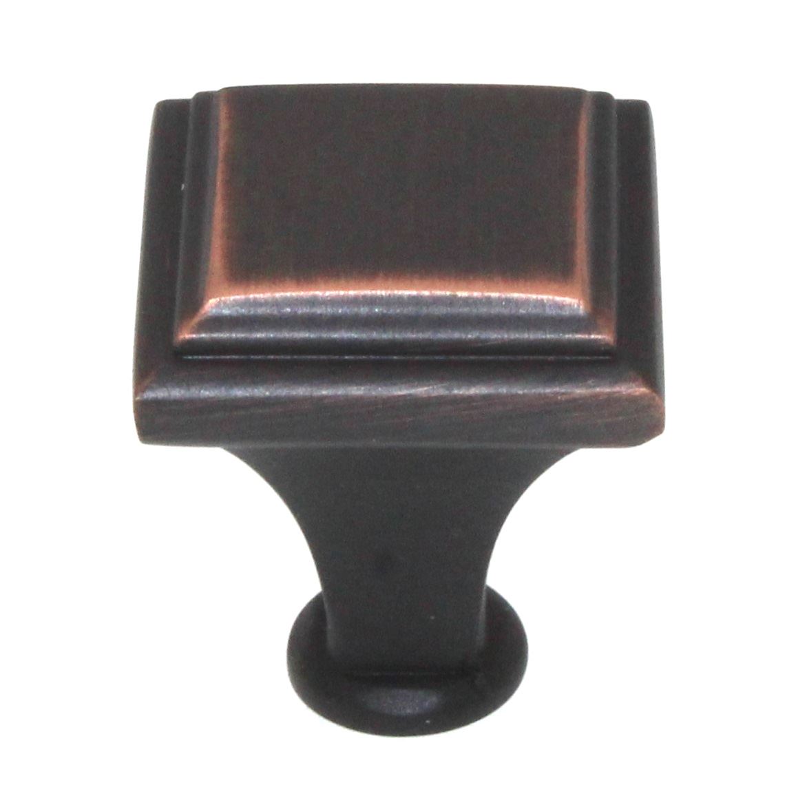 Amerock Manor 1" Oil Rubbed Bronze Square Ridged Cabinet Knob BP26131-ORB