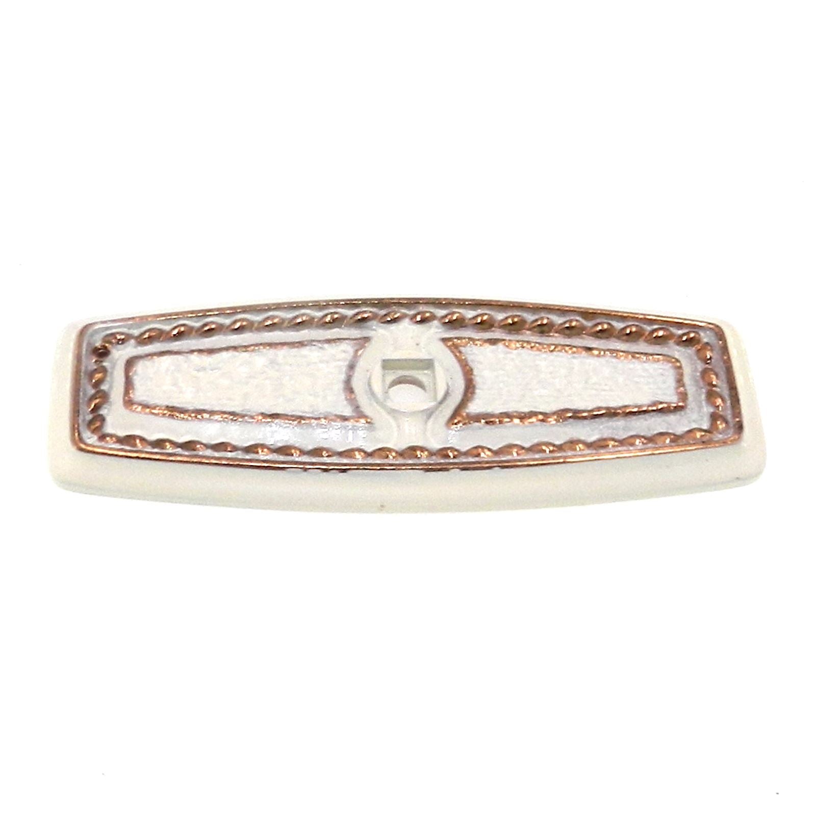 Amerock Bonaventure Regency White Gold 3-1/2" Cabinet Knob Backplate CM273A-RW
