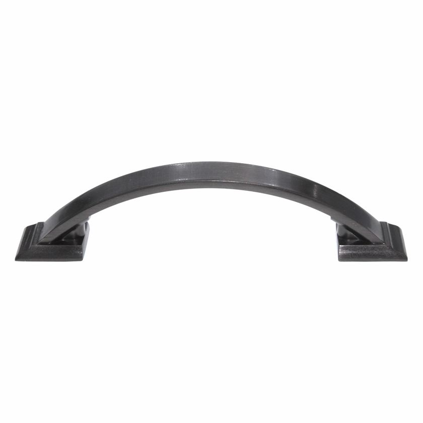 Amerock Candler 3 3/4" (96mm) Ctr Cabinet Arch Pull Gunmetal BP29355GM