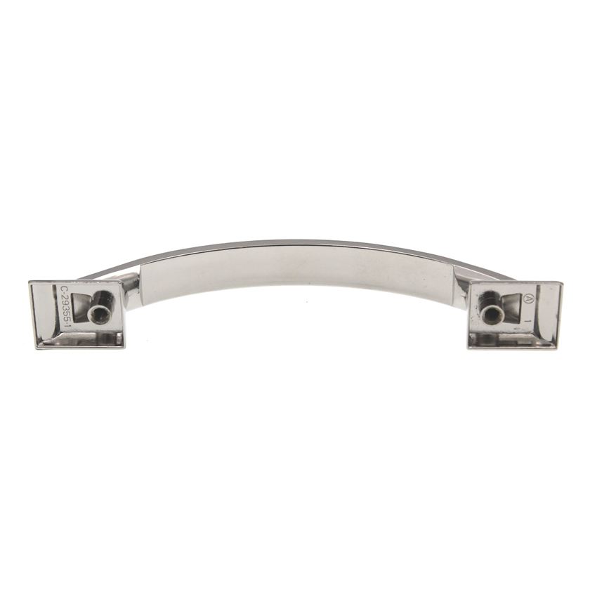 Amerock Candler 3 3/4" (96mm) Ctr Cabinet Arch Pull Polished Nickel BP29355PN