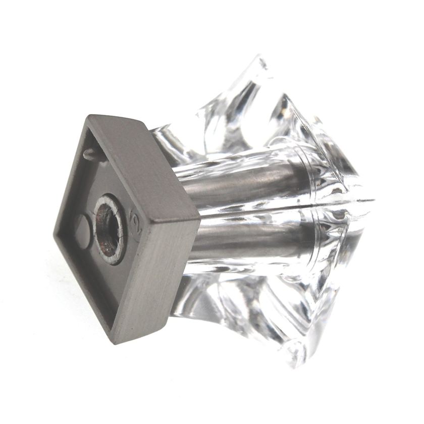 Amerock Abernathy 1 1/16" Square Cabinet Knob Clear Satin Nickel BP29460CG10