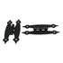 Pair of Amerock Colonial Black Flush Surface "H" Cabinet Hinges BP3404-CB