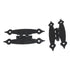 Pair of Amerock Colonial Black Flush Surface "H" Cabinet Hinges BP3404-CB