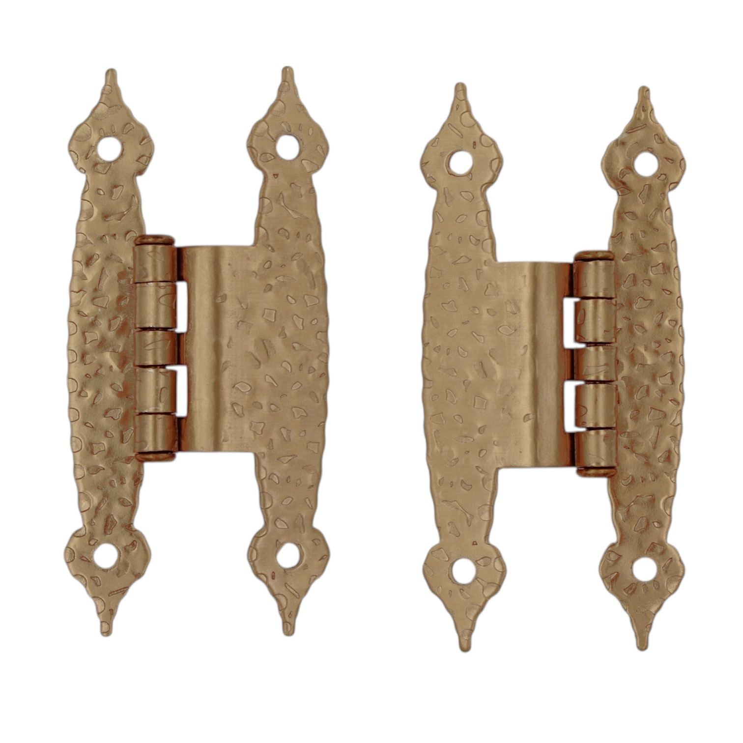 Pair of Amerock 3/8" Offset "H" Hinges Hammered Champagne Bronze BPR3406CZ