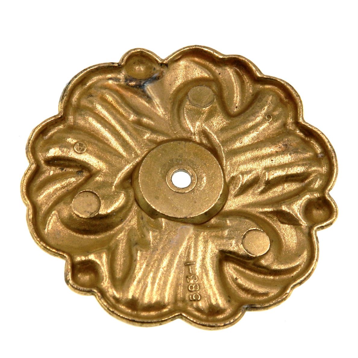 Amerock Provincial Ivory Gold 2 3/4" Round Cabinet Knob Backplate BP583-BW
