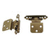 Pair of Amerock BP3428-BB Burnished Brass Self-Closing 3/8" Inset Cabinet Hinges