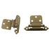 Pair of Amerock BP3428-BB Burnished Brass Self-Closing 3/8" Inset Cabinet Hinges