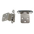Pair of Amerock BP3428-G10 Satin Nickel Self-Closing 3/8" Inset Cabinet Hinges