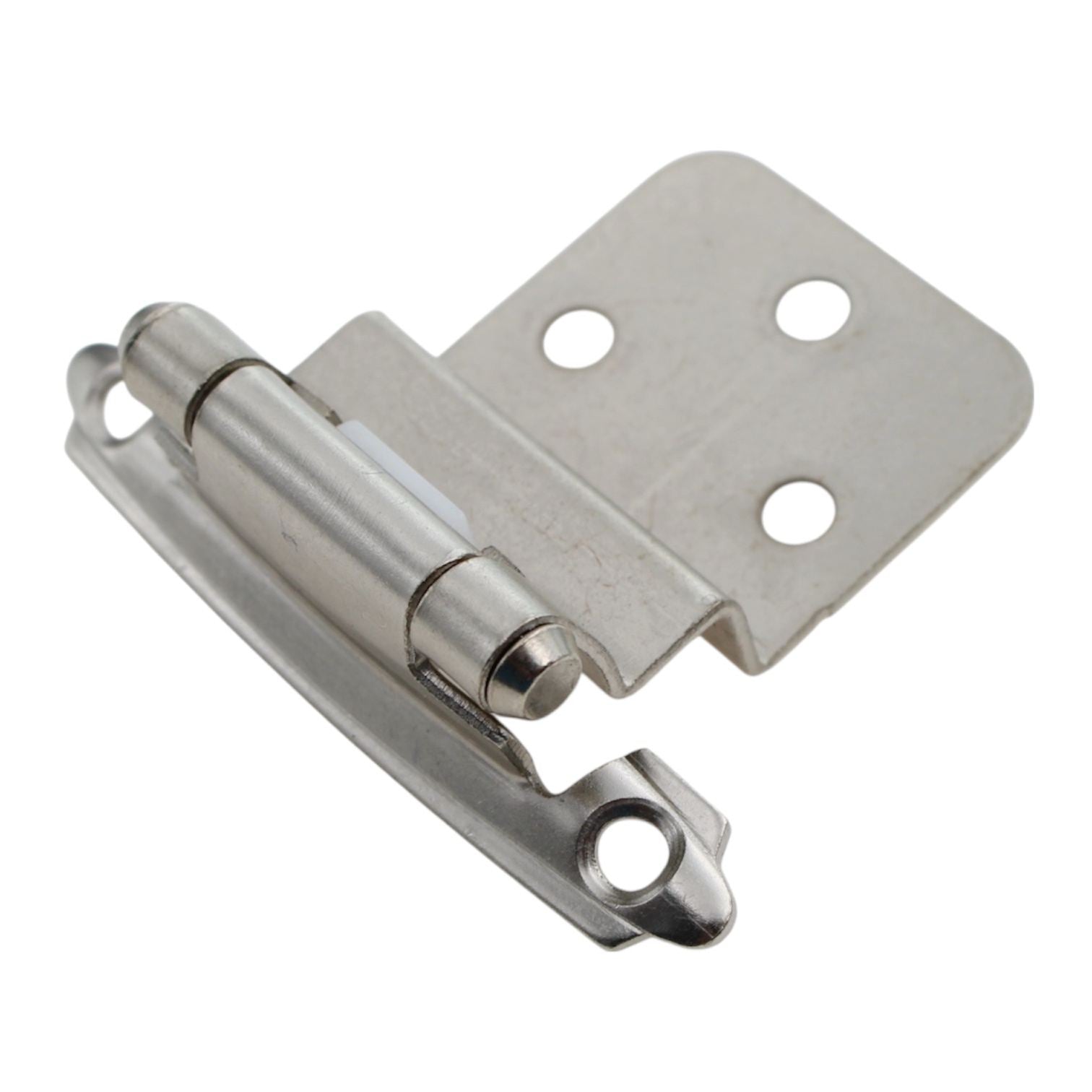 Pair of Amerock BP3428-G10 Satin Nickel Self-Closing 3/8" Inset Cabinet Hinges