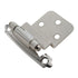 Pair of Amerock BP3428-G10 Satin Nickel Self-Closing 3/8" Inset Cabinet Hinges