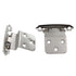 Pair of Amerock Sterling Nickel Self-Closing 3/8" Inset Cabinet Hinges BP3428-G9