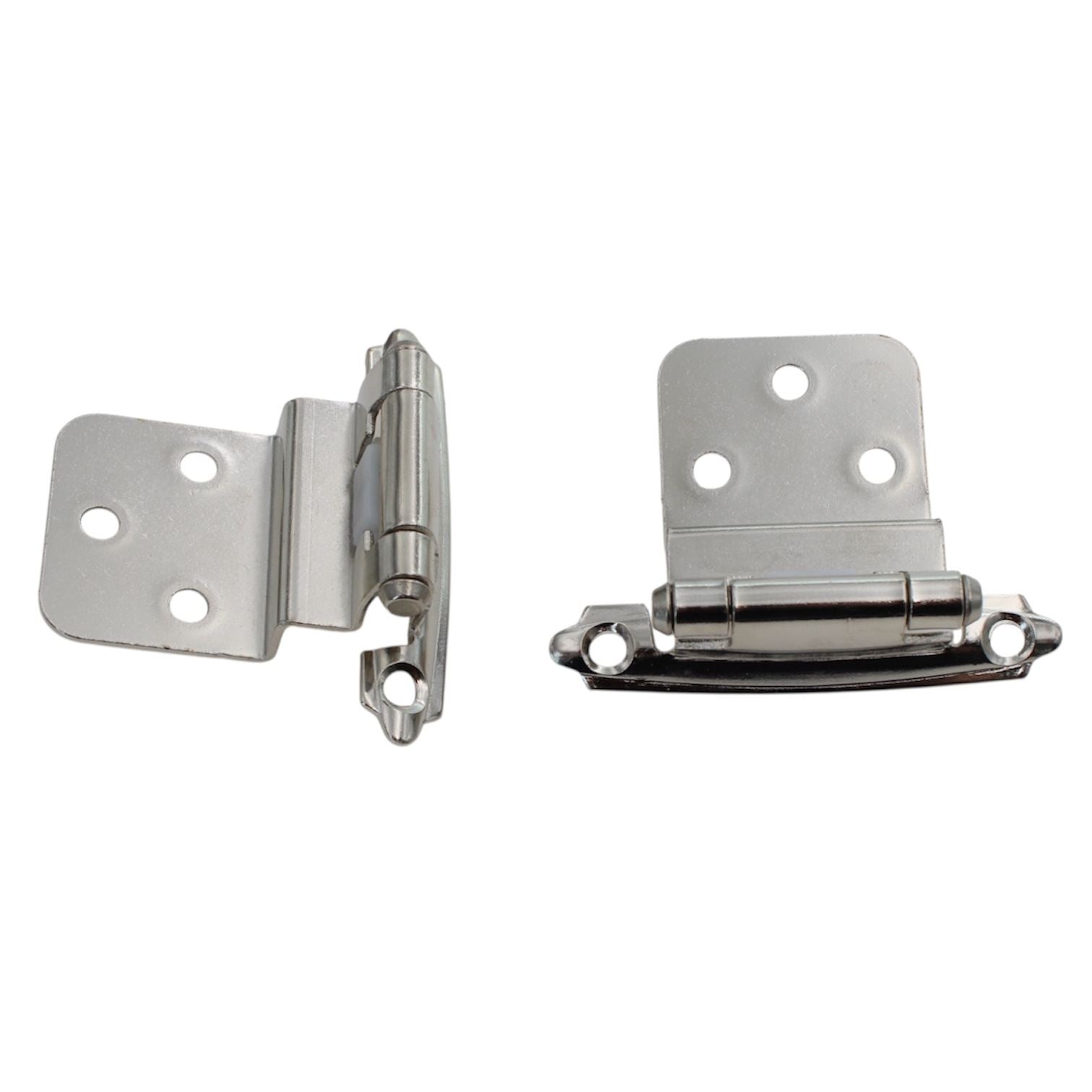 Pair of Amerock Sterling Nickel Self-Closing 3/8" Inset Cabinet Hinges BP3428-G9