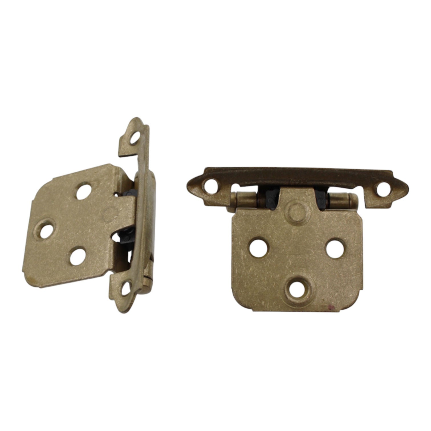 Pair Amerock BPR3429BB Burnished Brass  Variable Overlay Cabinet Hinges